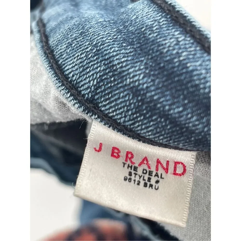 J Brand Jeans Women's Size 28 The Deal Blue Ankle Zipper Skinny Mid Rise Jegging